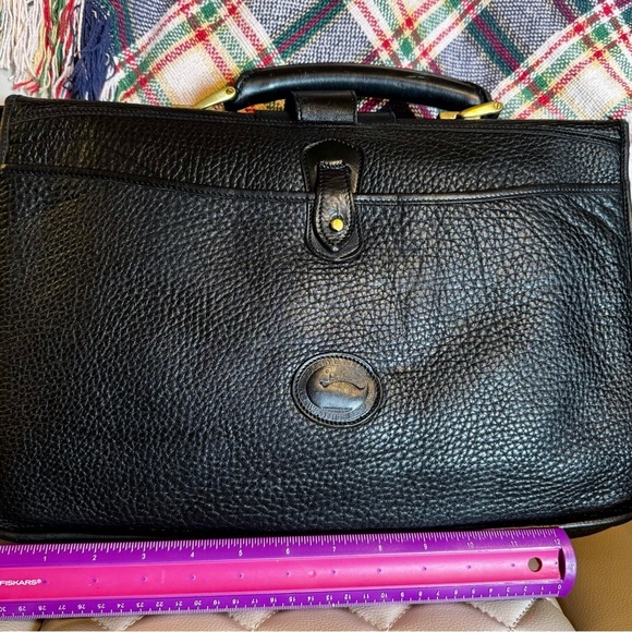 Dooney & Bourke Black Laptop Briefcase Bag with Structured Design - Picture 2 of 7